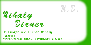 mihaly dirner business card