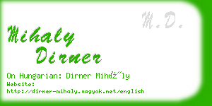 mihaly dirner business card